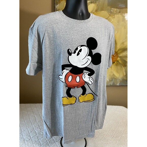 Disney Mickey Mouse Embroidered Gray Shirt Men’s Size XL - Picture 9 of 15